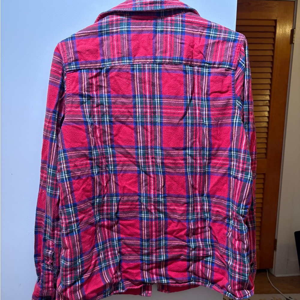 L.L. Bean Red and Blue Plaid Shirt